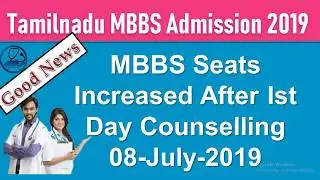 NEET 2019 Tamilnadu Seats Increased After Ist Day Counselling-Good News TN Expected Cutoff Decrease