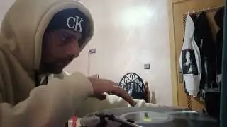 Kiftron Djying turntable with mpc live hip hop jam see my beat instrumental looping records 