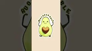 Cute Avocado Character Stickers #3d #greasepencil #blender #sticker #shorts #reels #fyp #2d