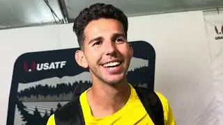 Grant Fisher after taking 2nd in 5,000 at 2025 US champs