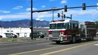 Firetruck Roars Thru Canon City, CO