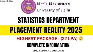 Delhi University MSc Statistics Placement || Delhi University Placement Reality #delhiuniversity