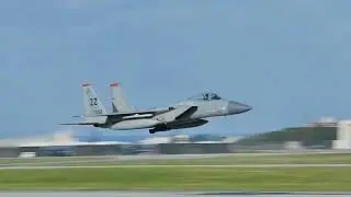 F-15 fighter jet Loading missiles on a mission