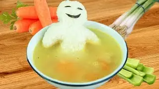 RICE LITTLEMEN IN CHICKEN BROTH | MUSAS KAREN  LOS POLINESIOS
