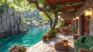 Rustic Lakeside Terrace & Relaxing Jazz 💦 Positive Jazz Instrumental for Happy Moods