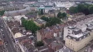Aerial view of Park Street, Bristol, UK from the top of the Wills Memorial Building. PUBLIC DOMAIN
