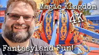Fantasyland Fun! | Mad Tea Party | Dumbo the Flying Elephant | Magic Kingdom | Disney World | 4K