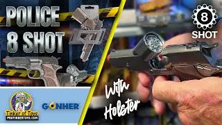 Police 8-Shot Pistol with Holster Review | Silver Gonher Toy Gun | ProtinkerToys