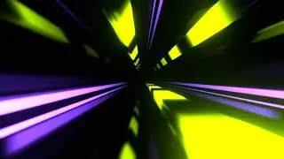 Light Green and Purple Striped Abstract Endless Neon Tunnel Background VJ Loop l 4K