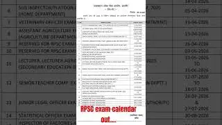 Rpsc exam dates...