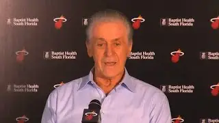 Miami Heat Press Conference - Pat Riley, Dwyane Wade & Chris Bosh