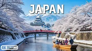Winter Japan 4K | Snowy Temples, Traditional Villages & Peaceful Alpine Scenery