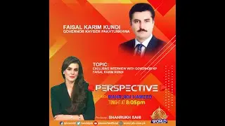PERSPECTIVE | Exclusive Interview with Governor KP Faisal Karim Kundi
