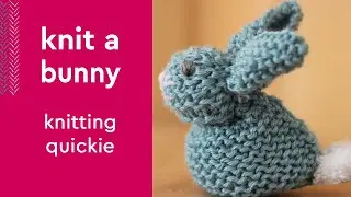 Easy Knitted Bunny Pattern &bull; Knitting Quickie  #studioknit #knittingpattern