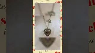 Angel Wing Music Box Locket with Amethyst.