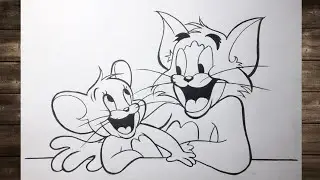 Tom and Jerry &spades;️ How to draw tom and jerry &spades;️ Step by step drawing