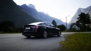 Drive a Tesla Model S up a mountain road!