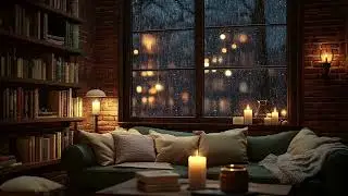 ☕ Rainy Day Piano | Cozy Indoor & Steady Rain Window | Focus Mental Clarity Healing Stress Relief