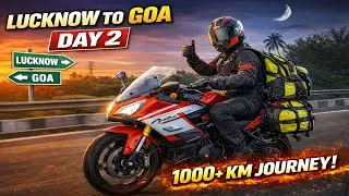 Lucknow to Goa Bike Ride 🏍️ Day 2 | 1000+ KM Journey Continues | 22 Rider
