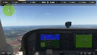 Cessna 172 Flight | KFZI ➝ CLM2 | 43 Min • Lake Erie Crossing
