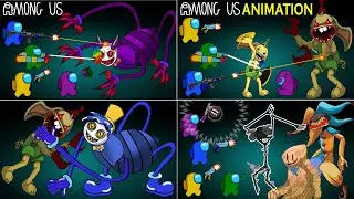 Among Us Animation vs. Bunzo Bunny, Daddy Long Legs (Poppy Playtime Chapter 2 Animation) & Backrooms