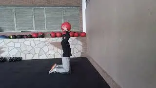 Medicine Ball Overhead Pass   Kneeling NCM