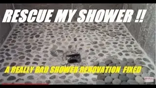 RESCUE MY SHOWER !!  ....horrible tile job by contractor