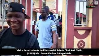 Visite des &eacute;tudiants de l&rsquo;Universit&eacute;  Priv&eacute;e Cheickn&eacute; Diallo (UPCD) &agrave; la  ferme Cl&eacute;dou, &agrave; Baguin&eacute;da.