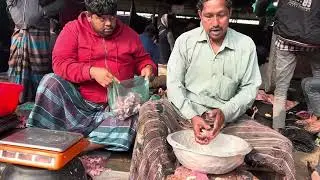 Today's friday delicious meat cutting and selling center holidhani bazar,jhenaidah.
