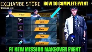 free fire new mission makeover event || how to complete event || FF new event mission makeover event