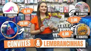 CONVITES E LEMBRANCINHAS BARATAS NA 25 DE MARÇO - LOJA RAIOS DO SOL #25demarço