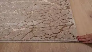 Tapis beige fonc&eacute; motif brillant DUBAI 43 - Beige