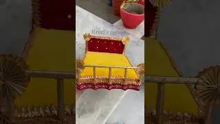 How to make bed 🛏️ for Laddu Gopal ji🙏🏻 at home 🏠 #shorts #laddugopal #youtubeshorts #bed