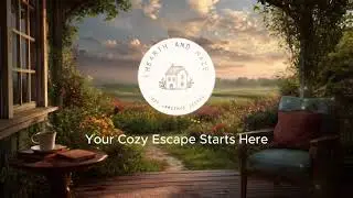 🌞 Peaceful Morning Porch Ambience | Rolling Green Fields, Birds, and Gentle Sunlight