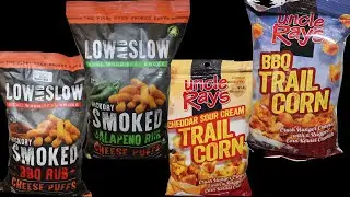 Low and Slow Cheese Puffs: BBQ & Jalapeno Rub and Uncle Ray&rsquo;s Trail Corn Cheddar Sour Cream & BBQ