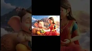 Ganesh ji emotional#ganesh #cute #love #cartoon #trend #youtubeshorts #ganesh #bappa #parvati #maa