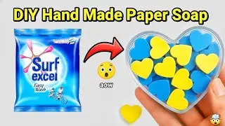 🤯DIY Hand Made Paper Soap at Home 🧼| How to Make Paper Soap with Surf Excel 😍