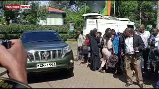 CS Maghoha arrives at Mtihani House for the release of 2019 KCSE results