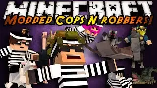 Minecraft Mini-Game : MODDED COPS N ROBBERS! MO CREATURES!
