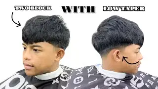TWO BLOCK HAIRCUT WITH TAPER FADE HAIRCUT🔥TUTORIAL BARBER 2025