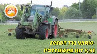 Silage 2024 | Fendt 718 Vario & P&ouml;ttinger HIT 8.91 tedder