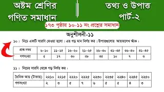 Class 8 math page 173 ||  ৮ম শ্রেণির গণিত ১৭৩ পৃষ্ঠার সমাধান | class 8 math chapter 11 || Part-2