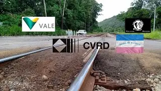 Composições da Vale SA, passando no KM 20 Capitania Santa Leopoldina EFVM.