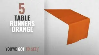 Best Table Runners Orange [2018]: LA Linen Polyester Poplin Table Runner, 14 by 108-Inch, Orange