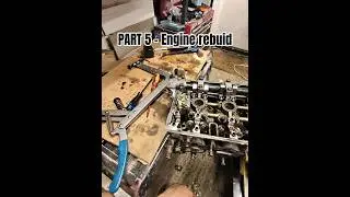 Part 5 - Engine rebuild how to change valve springs on a terrible bench! #jdm #car #diy