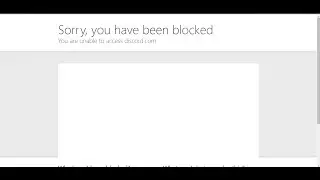 Sorry, you have been blocked You are unable to access  