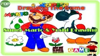 How to Draw KIDS GAME DRAWING Super Mario and Yoshi Drawing Easy From SUPER MARIO WORLD GAME