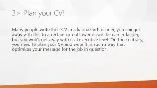 executive CV writing musts