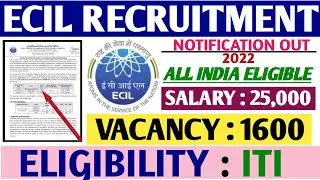 ECIL Recruitment 2022|Junior Technician|ITI|All India Eligible|Electronics Corporation Of India Ltd