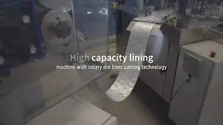 High capacity lining machine - MMC LM-4 with rotary die cutting technology